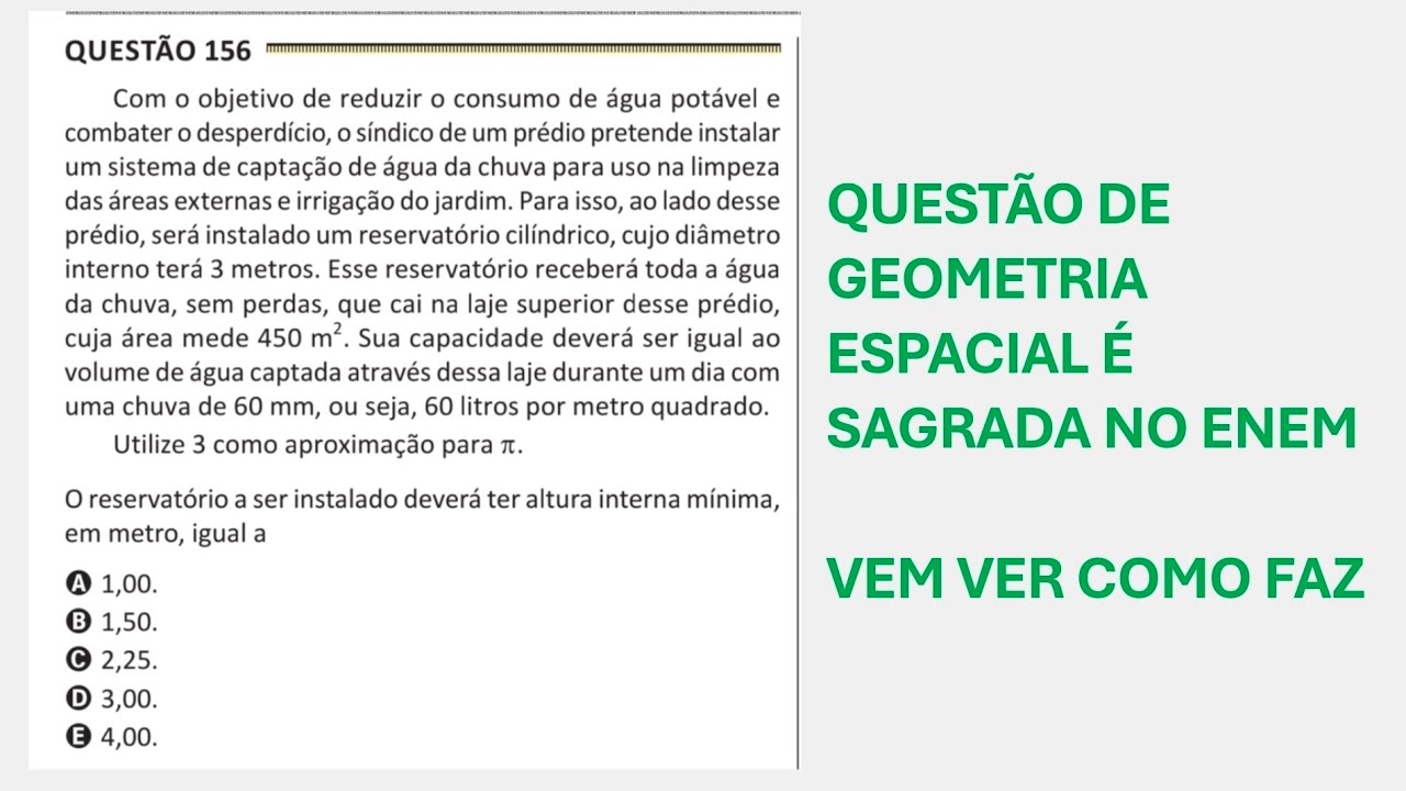 ENEM PPL 2025 Reaplicação - Questão 156 (Caderno Amarelo) - Com o objetivo de reduzir o consumo de