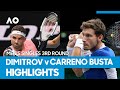 Grigor Dimitrov vs Pablo Carreno Busta Match Highlights (3R) | Australian Open 2021