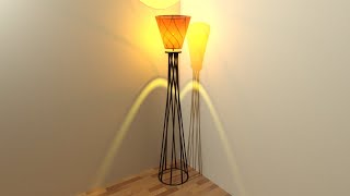 AutoCAD 3D Floor Lamp Making Tutorial