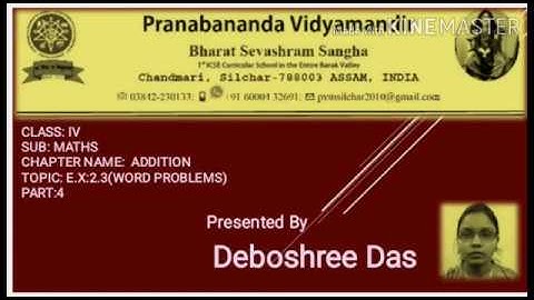 Class IV Maths Chapter 2 Addition "Exercise 2.3 & word problems"  Part 4