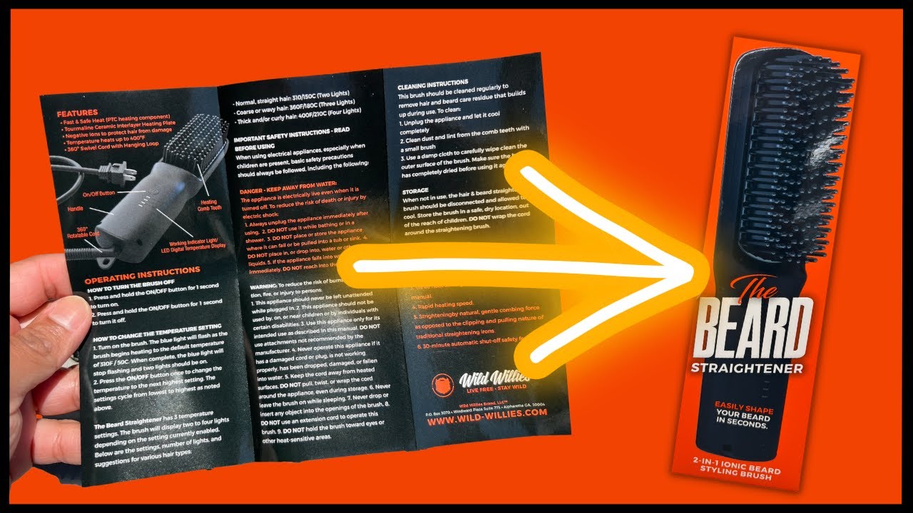 Beard Straightener for Men Heat Brush | Beard Care Products