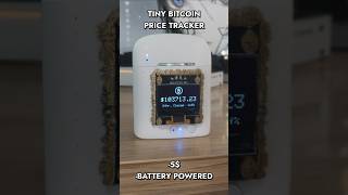 Tiny bitcoin tracker from an old earphones case #esp32 #arduino #diy #bitcoin #crypto #bitcoinprice