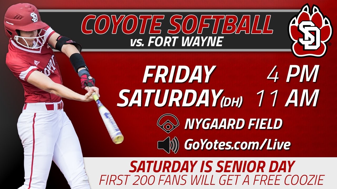 coyotes don edwards Softball: South Dakota vs. Fort Wayne - Friday & Saturday