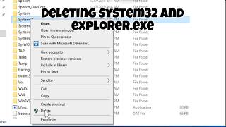 What Happens if You Delete Explorer exe and System32
