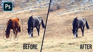 Remove objects in photoshop using retouching tools (Content Aware Fill) - Tutorial