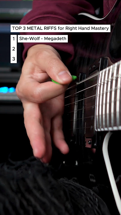 3 Key Metal Riffs to Improve Your Right Hand Technique! 🎸 #metal