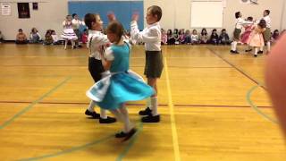 3rd Grade German Folk Dancers 1 - School Assembly 2012.02.07 - D'Hammersmeiedsgesellen