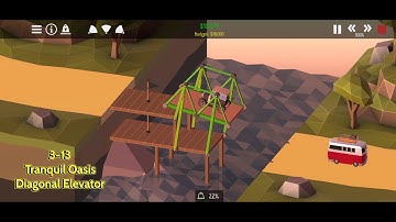 Poly Bridge 2 - Tranquil Oasis - Diagonal Elevator (3-13)