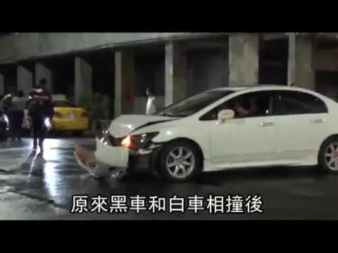 車遭撞轉180度 掃翻女騎士--蘋果日報20160710