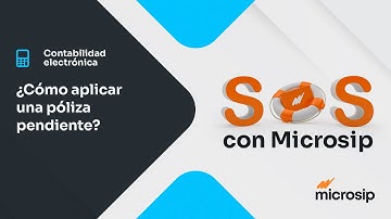 Microsip Contabilidad: Cómo aplicar una póliza pendiente