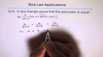 Perimeter of Triangle from Sine Law Q10