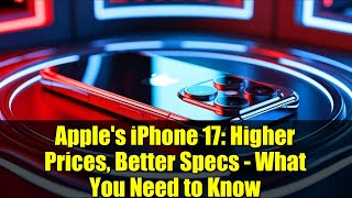 Apple's iPhone 17: Higher Prices, Better Specs - What You Need to Know
