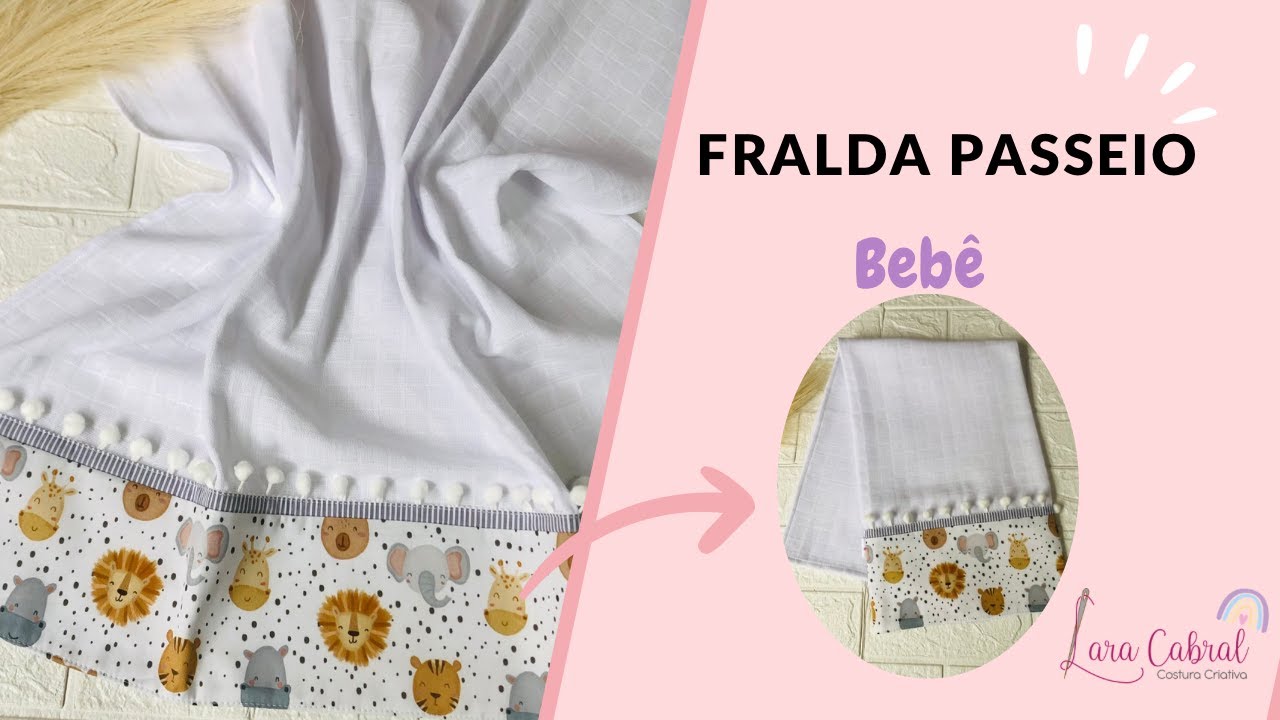 BARRADO DA FRALDA PASSEIO - Passo a passo bem detalhado. #enxovaldebebe #costura