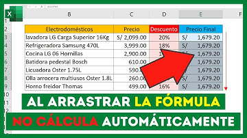 Fórmula en Excel no CALCULA AUTOMÁTICAMENTE al arrastrar la fórmula [SOLUCIÓN]