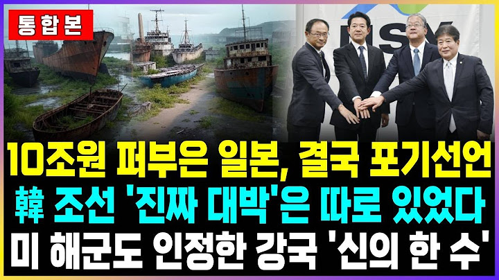 10조원 퍼부은 일본, 결국 포기선언 韓 조선 '진짜 대박'은 따로 있었다 미 해군도 인정한 강국 '신의 한 수'