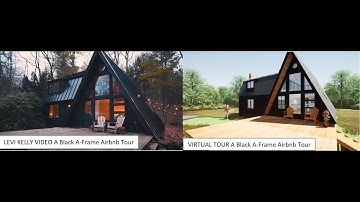 A Black A-Frame Airbnb Video Tour SketchUp / Twinmotion Casa de campo 8x8