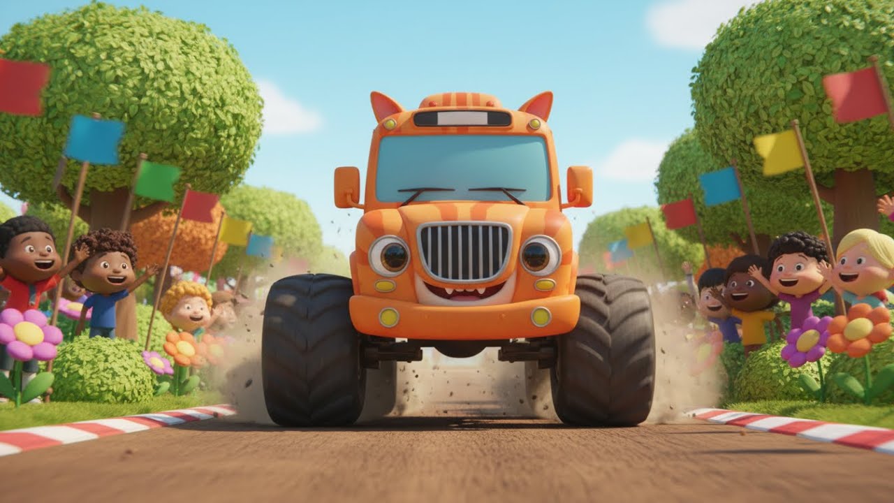 Monster Vehicles Dance | kids nursery rhymes | Baby Song, Fun Monster Truck Cartoon 🚜🔥🎵
