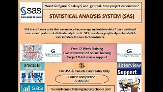SAS Programming Training Batch 2- Formatting Data Values -FREE Training, Interview & Project Support