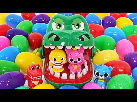 A <strong>big</strong> crocodile has appeared!! Exciting alkagi <strong>game</strong> with baby shark friends! | PinkyPopTOY
