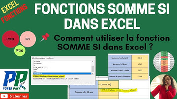 Excel : Maîtriser la fonction SOMME.SI pour additionner avec des critères