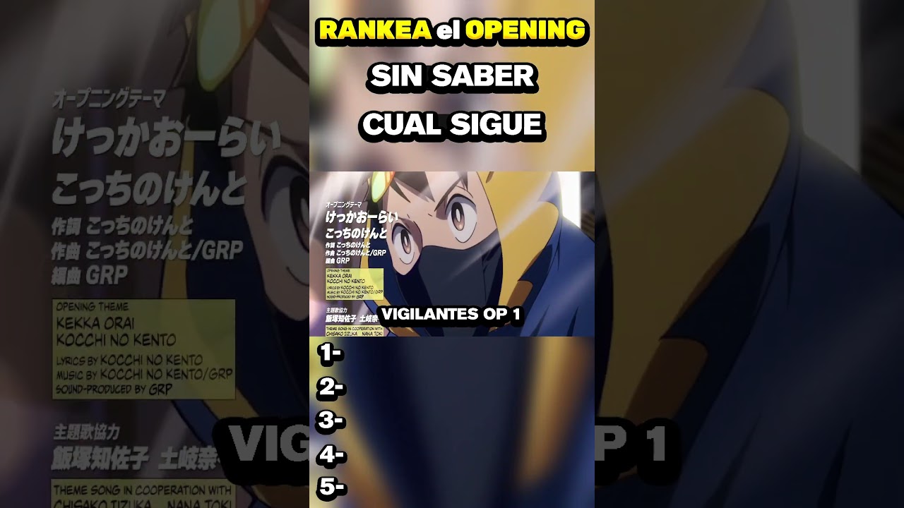 RANKEA EL OPENING DE ANIME 😱