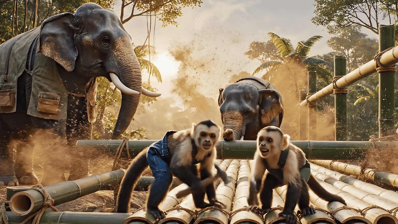 Pip & Finn: The Broken Bridge 😱 A Cute Monkey Adventure! | 3D Animation for Kids