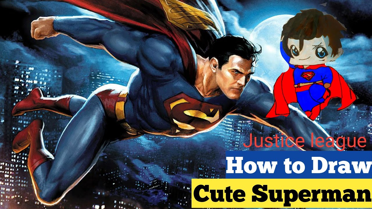 How to Draw Cute Superman || Step by step || easy drawing