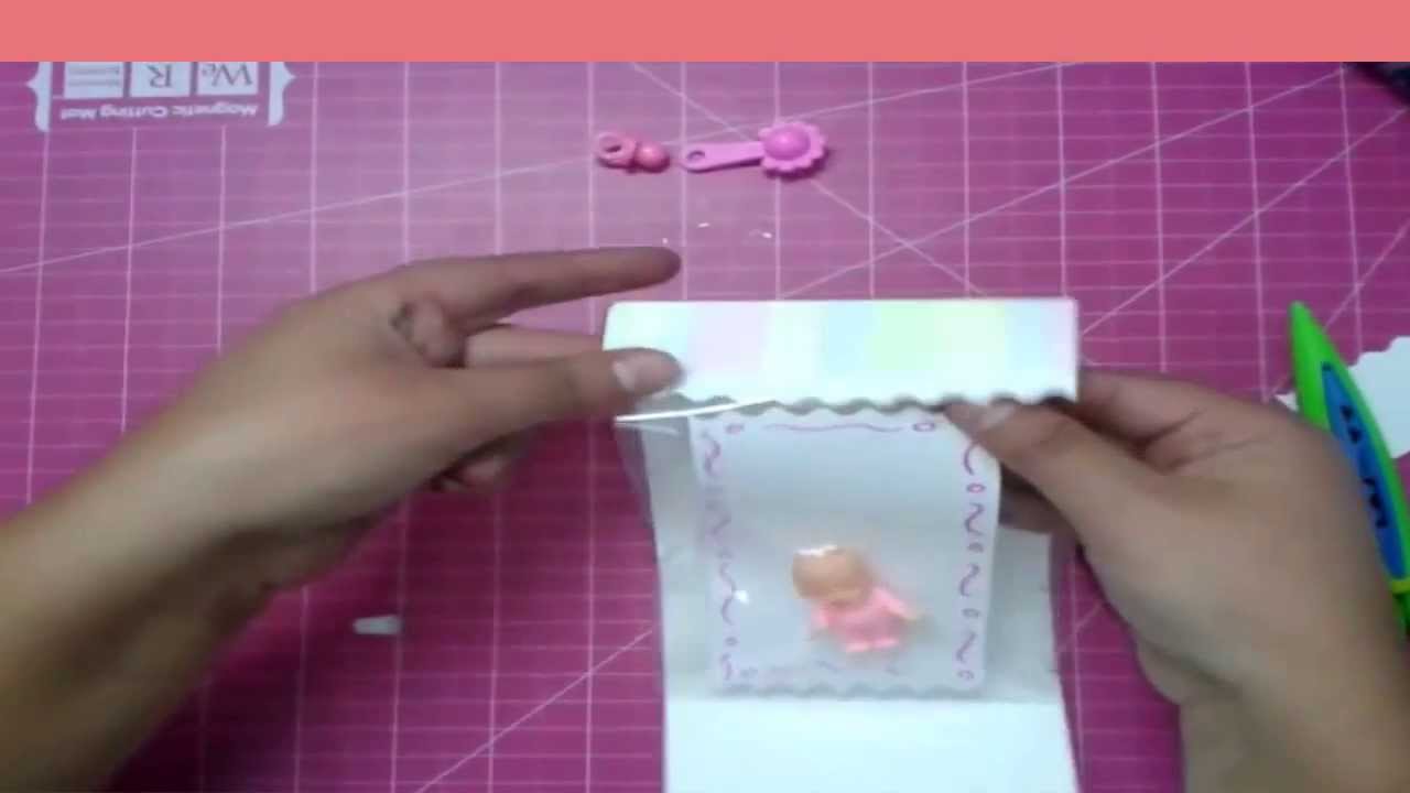 invitacion baby shower (scrapbook para ti) manualidades raudales