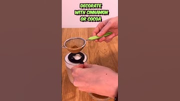 #Apple #coffee with foam | Decor coffee with stencil #shorts