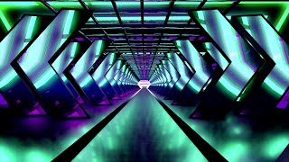 4K Abstract Sci-Fi Tunnel VJ Motion Background || Neon Light Tunnel Free VJ Loops || 4K VJ Loops