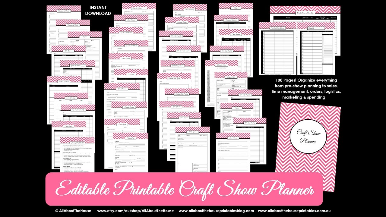 Printable Craft Show Planner for Handmade Markets and Trade Shows (Editable) – All About Planners printable-craft-show-planner-for-handmade-markets-and-trade-shows-editable-all-about-planners