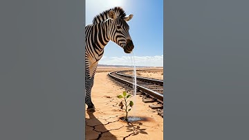 Zebra saved apple tree from drying up by watering it 😭🍎#ai #tree #save #zebra