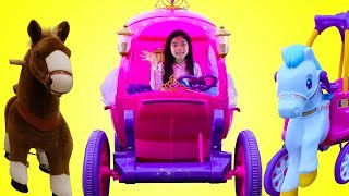 Emma Drives Disney Princess Carriage Ride-on Toy