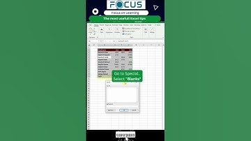 Useful Excel Tips | Fill blanks | #excel #shorts