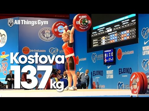 Boyanka Kostova 137kg Clean & Jerk 2015 European Championships