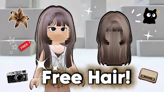 Upcoming FREE Roblox UGC CODE! How to get the Kawaii Cute Brown Hime Cut Hair for 0 ROBUX!🤎