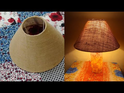 How to make lamp shade at home decor/jute lamp shade