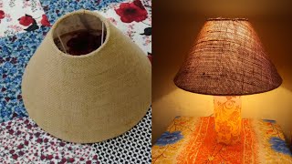 How to make lamp shade at home decor/jute lamp shade part-1