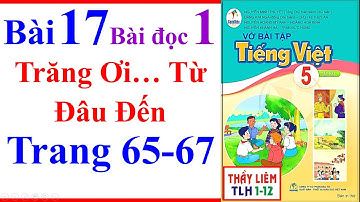 Vở Bài Tập Tiếng Việt Lớp 5 Bài 17 | Trăng Ơi Từ Đâu Đến | Trang 65 - 67 | Cánh Diều | Bài Đọc 1