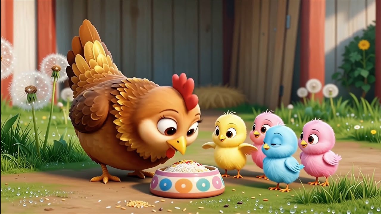 Little : Mother Hen Feeding Cute Baby Chicks🐥❤️ - 