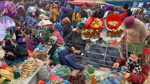 Nhộn Nhịp Chợ Tết Vùng- Phiên Chợ Cốc ly Bán Toàn Đồ Lạ - Vật Quý- Dê - Lợn Bản,