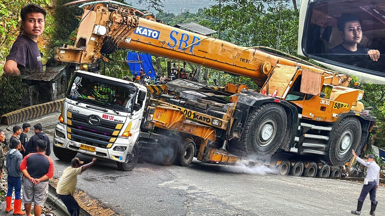 PENUH DRAMA !!! BERJUANG HABIS HABISAN, Farid Sitinjau Lauik Gantikan Sopir Truk Trailer Monster