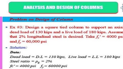 Design of square column