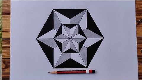 Simple Geometry Pattern in 3D | Hexagon Drawing Tutorial | Easy 3D Geometric Design 