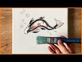 Acrylic Painting  KOI Fish ｜Relaxing Painting Tutorial