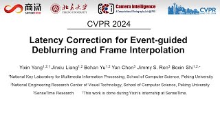 CVPR24 - Latency Correction for Event-guided Deblurring and Frame Interpolation