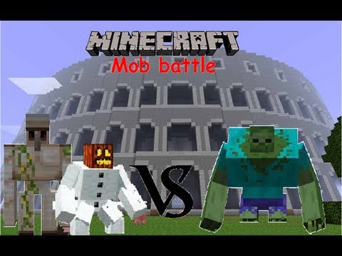 Minecraft Mob Battle: Mutant Snow Golem and Iron Golem vs 