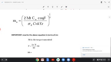 Design of Helical Gear KTU ME 402 Design of machine elements