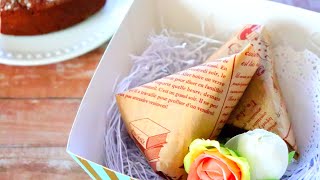 【バレンタイン】ガトーショコラのラッピングの仕方 100均のワックスペーパーで包む方法 Wrap for Gift