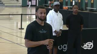 Stephen Curry uses Google Cloud's 'AI Basketball Coach' during annual youth Camp